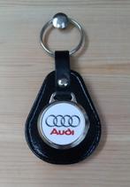 AUDI Sleutelhanger met logo . Zwart leer, Auto-onderdelen, Ophalen of Verzenden, Nieuw, Audi