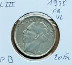 20 fr 1935 frans vlaams Positie B, Zilver, Ophalen of Verzenden, Losse munt, Zilver