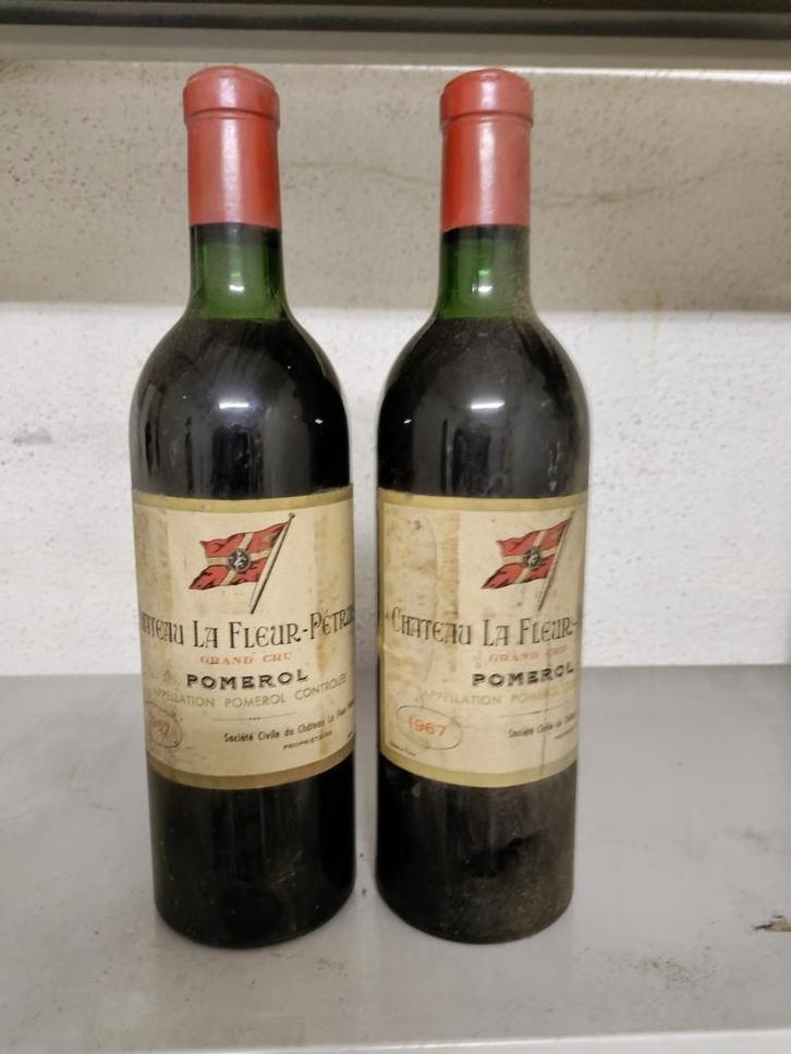 Vin Château La Fleur Petrus 1969, 2 bouteilles, Verzamelen, Wijnen, Ophalen of Verzenden