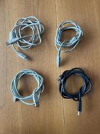 4x USB kabel (1x 2m zwart en 3x 1,8m grijs), Gebruikt, Ophalen of Verzenden
