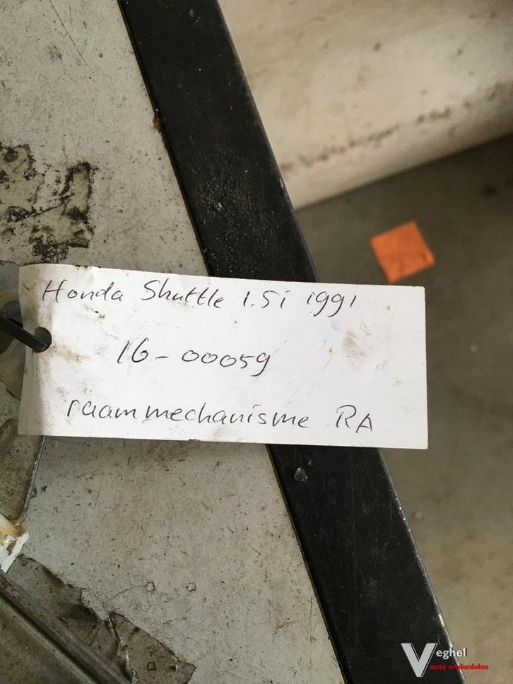 Honda shuttle 1991 Raammechanisme Rechstachter Handbediend, Auto-onderdelen, Ruiten en Toebehoren, Gebruikt, Ophalen of Verzenden