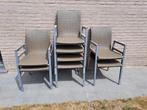 8 tuinstoelen Bristol, Tuin en Terras, Ophalen, Gebruikt, Textileen, Stapelbaar