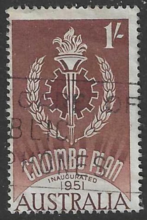 Australie 1961 - Yvert 273 - 10 jaar Colombo plan  (ST), Timbres & Monnaies, Timbres | Océanie, Affranchi, Envoi