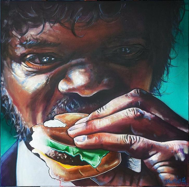 Portrait de star sur commande, Antiek en Kunst, Kunst | Schilderijen | Modern, Ophalen of Verzenden