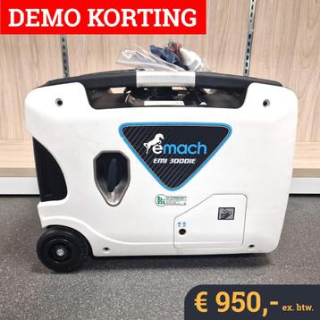 Emach EMI 3000IE Generator – Demo machine 3 KVA/3KW 230V, Démarrage électrique, Comme neuf, Essence, Moins de 5 kVA