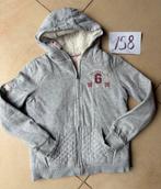 Warme Meisjes Trui met Kap en Rits maat 158, Enlèvement, Utilisé, Fille, Pull ou Veste
