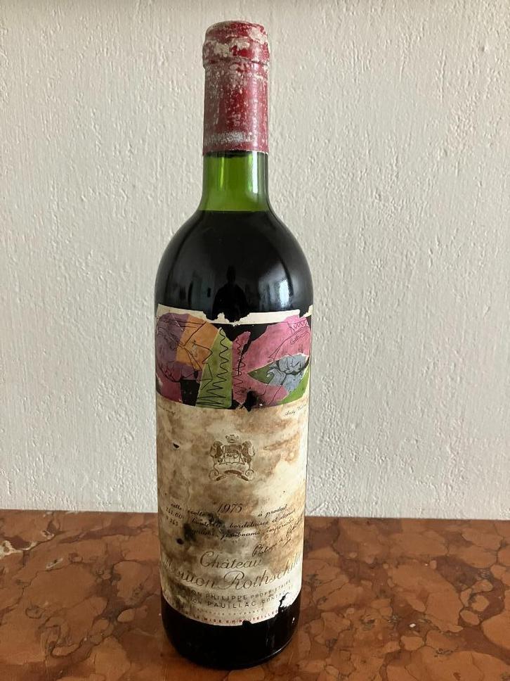 Château Mouton Rotschild 1975, Verzamelen, Wijnen, Gebruikt, Rode wijn, Frankrijk, Ophalen of Verzenden
