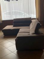 Hoekzetel bruin/taupe – met relaxfunctie, Huis en Inrichting, Zetels | Zetels, Ophalen, Hoekbank, Zo goed als nieuw, Stof