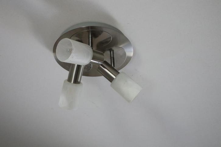 Plafonniers, Maison & Meubles, Lampes | Plafonniers, Utilisé, Verre, Métal, Enlèvement