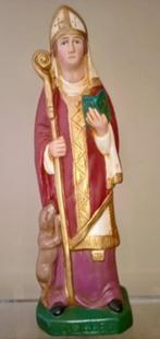 Rare statue de Saint Gilles - 40 cm - Plâtre, Antiquités & Art, Antiquités | Objets religieux, Enlèvement ou Envoi