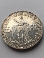 Belgique 50 FR EXPO 1835 - 1935, Postzegels en Munten, Zilver, Ophalen of Verzenden, Losse munt, Zilver