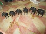 serie elephants  en ebene, Antiquités & Art, Art | Sculptures & Bois, Envoi