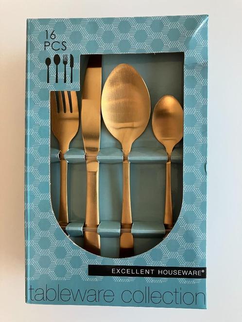 Goudkleurig bestek, Huis en Inrichting, Keuken | Bestek, Nieuw, Bestekset, Ophalen of Verzenden