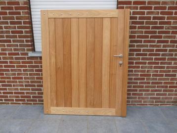 te koop afzelia poortje met slaglat, Tuin en Terras, Ophalen, Nieuw, Draaipoort, 150 tot 200 cm