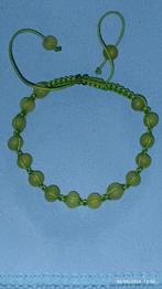 Bracelet réglable avec perles de véritables ambre verte, Vert, Avec pierre précieuse, Enlèvement ou Envoi, Neuf