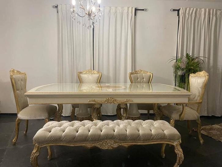 Exclusieve Klassieke Barok Woonkamer & Eetkamer Meubels, Antiek en Kunst, Antiek | Meubels | Tafels, Ophalen of Verzenden