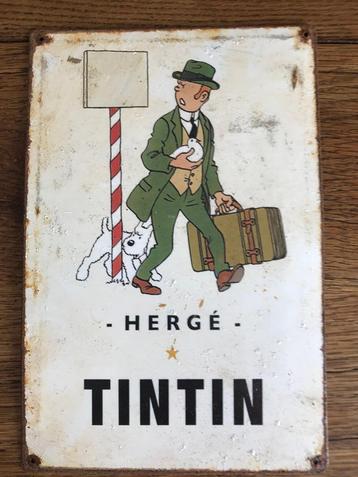 Plaque emaillée Tintin