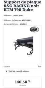 Support de plaque court pour KTM Duke 790, Motoren