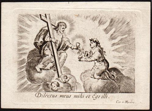 Kopergravure. Dilectus meus mihi et Ego illi. door Cornelis, Antiek en Kunst, Kunst | Etsen en Gravures, Verzenden