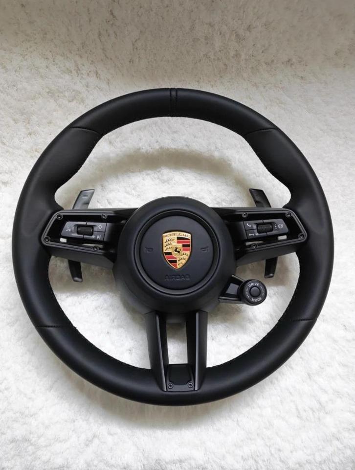 Complete Porsche stuur leer zwart, Auto-onderdelen, Besturing, Porsche, Nieuw, Ophalen of Verzenden