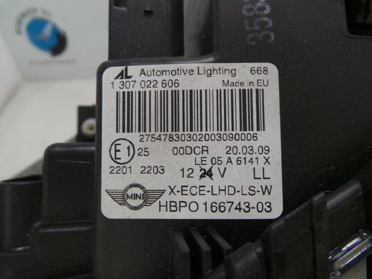 MINI (BMW) MINI [L_HEADLAMP] 2010, Autos : Pièces & Accessoires, Éclairage, Utilisé, ARN reconnu, Stiba membre, Reconnu durable