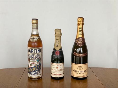 Vintage flessen drank, Collections, Vins, Champagne, Enlèvement ou Envoi