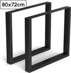Ongebruikte Stalen Tafelpoten 80x72cm - Set van 2 U-poten, Huis en Inrichting, Tafelonderdelen, Ophalen, Tafelpoot, 50 tot 100 cm