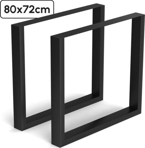 Ongebruikte Stalen Tafelpoten 80x72cm - Set van 2 U-poten, Huis en Inrichting, Tafelonderdelen, Nieuw, Tafelpoot, 50 tot 100 cm