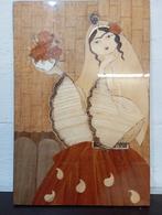 Vintage Perzisch meisje, houten wanddecoratie, Ophalen of Verzenden, Zo goed als nieuw