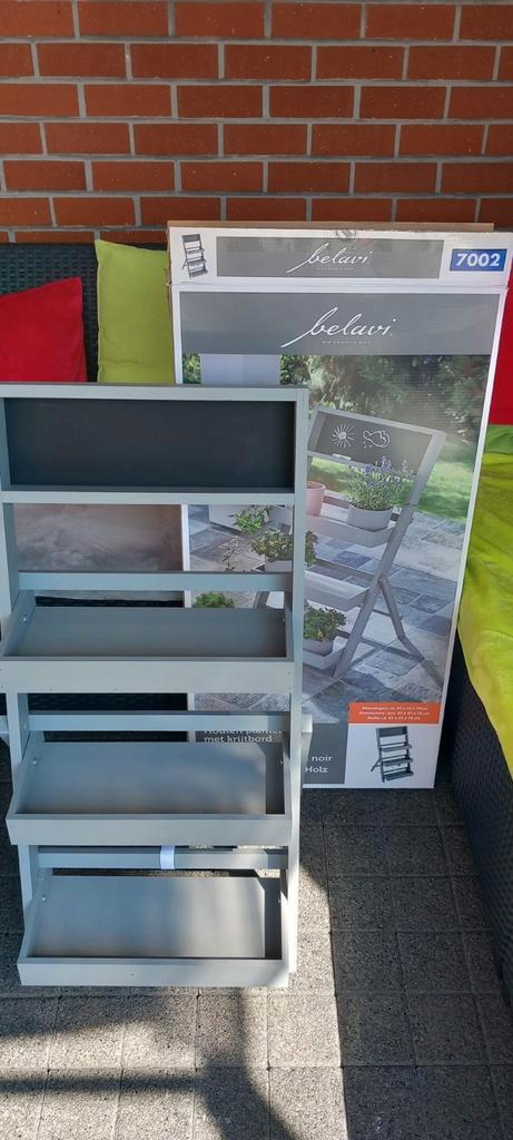Nieuw Houten rek Met krijtjes voor plantjes of dergelijke, Tuin en Terras, Tuinmeubel-accessoires, Nieuw, Ophalen of Verzenden