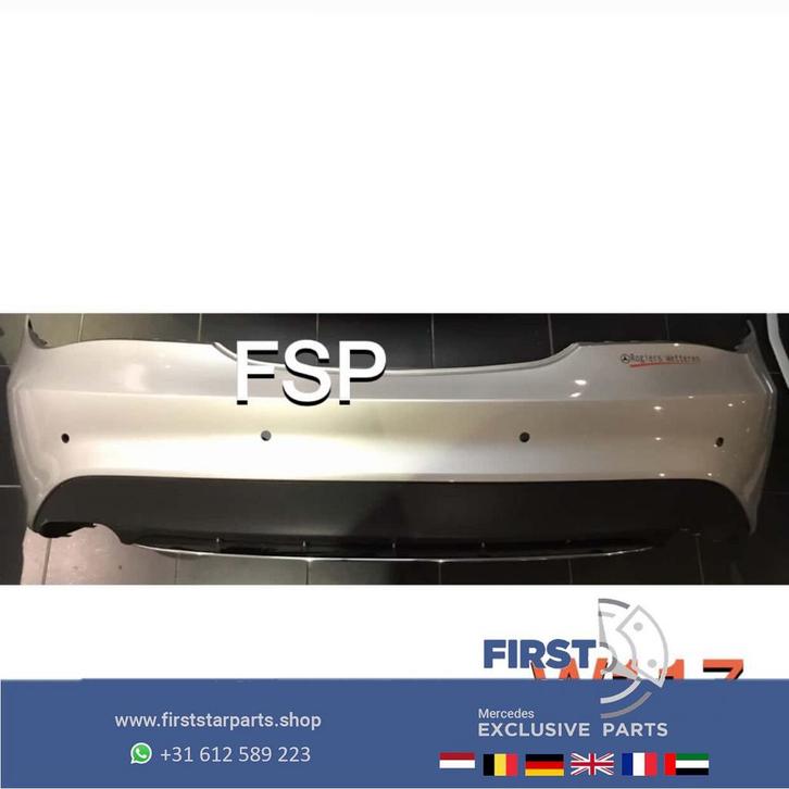 W117 C117 X117 ORIGINELE ACHTERBUMPER + DIFFUSER ZILVER GRIJ, Auto-onderdelen, Carrosserie, Bumper, Mercedes-Benz, Achter, Gebruikt