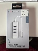 Hub USB-C Satechi (1x Ethernet - 3x USB), Computers en Software, Dockingstations, Ophalen of Verzenden, Nieuw, Docking station