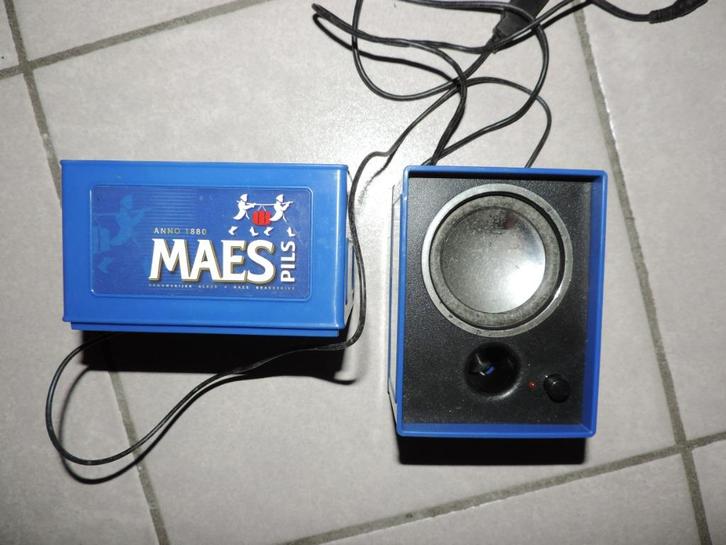 PC-luidspreker (in de vorm van een bak Maes), Verzamelen, Biermerken, Zo goed als nieuw, Overige typen, Overige merken, Ophalen of Verzenden