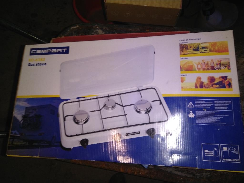 CamPart Travel KO-6383 Gaskooktoestel, Caravans en Kamperen, Kampeermeubelen, Nieuw, Overige, Ophalen