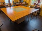 Cirkante design eettafel, Huis en Inrichting, Ophalen, Gebruikt, 150 tot 200 cm, Vierkant