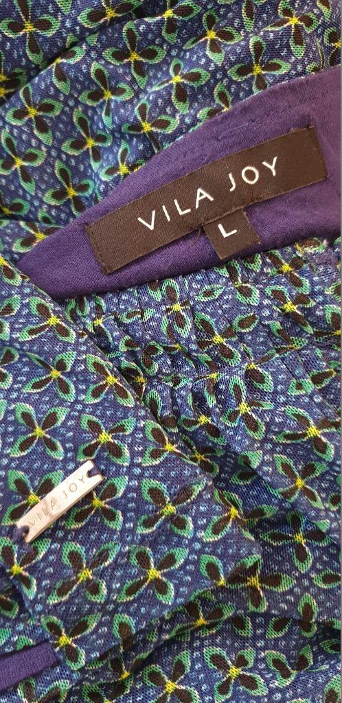 NIEUW artikel : Vila Joy jurk - Maat L, Kleding | Dames, Jurken, Nieuw, Maat 42/44 (L), Blauw, Knielengte, Ophalen of Verzenden