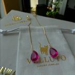 Oorbellen half edelsteen kristal zilver 925, Met kristal, Hangers, Nieuw, Ophalen of Verzenden