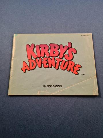 NES - Kirby's Adventure handleiding beschikbaar voor biedingen