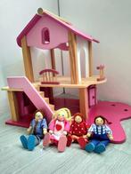Maison de poupée en bois avec figurines Hema, Enfants & Bébés, Maison de poupées, Utilisé, Enlèvement ou Envoi