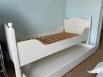 Massief houten bed met bedlade - wit, Comme neuf, Enlèvement ou Envoi