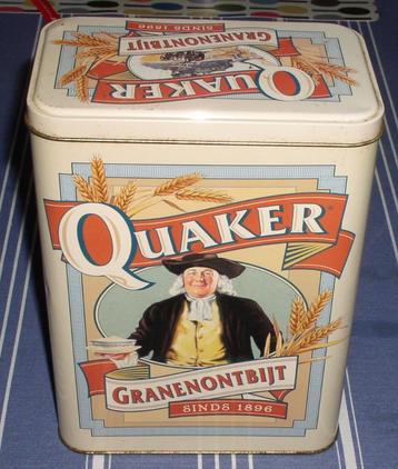 Blikken doos Quaker granenontbijt, Enlèvement ou Envoi, Utilisé, Autre, Autres marques