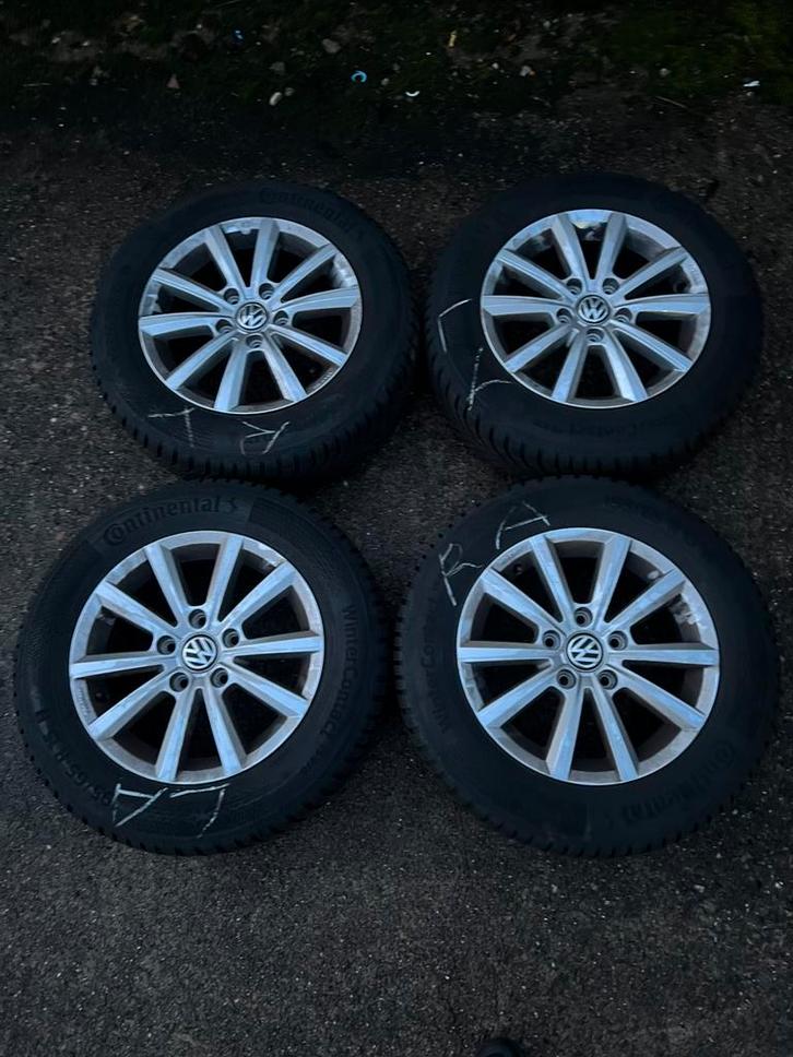 VW Golf 7 Winter Set met Continental Banden, Auto-onderdelen, Banden en Velgen, Banden en Velgen, Winterbanden, 15 inch, 195 mm