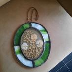 Vitrail, fleurs séchées. 30 cm x 24 cm., Enlèvement ou Envoi