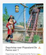 1 ticket plopsaland de Panne groter dan 1m (bongobon), Eén persoon, Ticket of Toegangskaart
