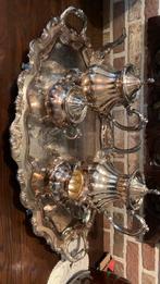 Plateau met kannen verzilverd, Antiek en Kunst, Ophalen, Zilver