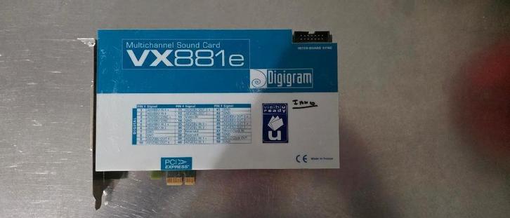 Digigram VX881e PCIe audiokaart – Inclusief kabelset, Computers en Software, Geluidskaarten, Zo goed als nieuw, Intern, Ophalen of Verzenden