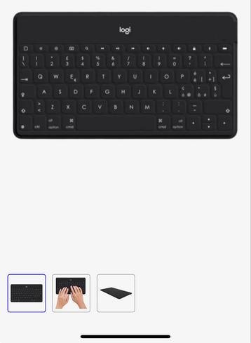 Clavier Bluetooth Logitech Keys to Go 2, Informatique & Logiciels, Enlèvement ou Envoi, Comme neuf
