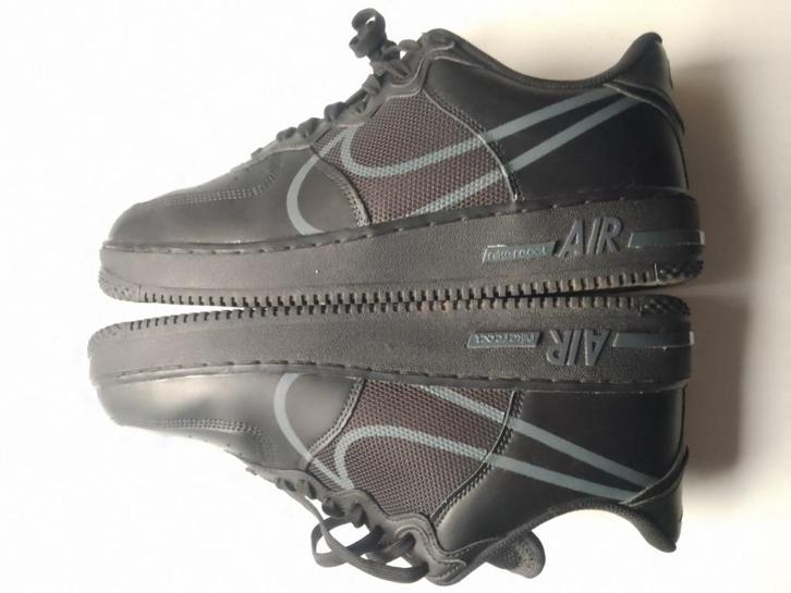 Nike air force 1 react triple black maat 45 us11 goede staat, Kleding | Heren, Schoenen, Zo goed als nieuw, Sneakers, Zwart, Ophalen of Verzenden