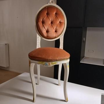 vintage provence stoel met hoge rugleuning beschikbaar voor biedingen