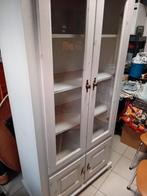 Houten vitrinekast, Huis en Inrichting, Kasten | Vitrinekasten, Ophalen, Met deur(en), 50 tot 100 cm, Minder dan 25 cm